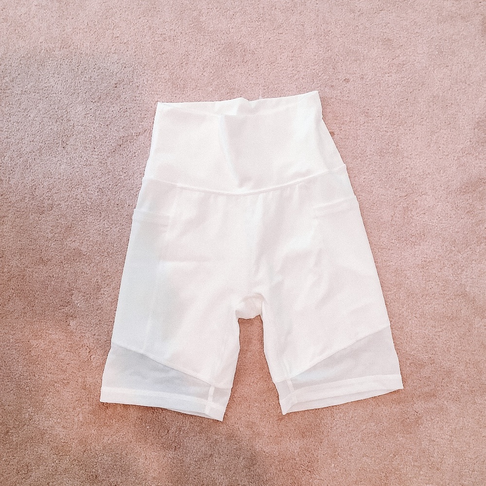 WORN ONCE Aerie Mesh Biker Shorts High Waisted
